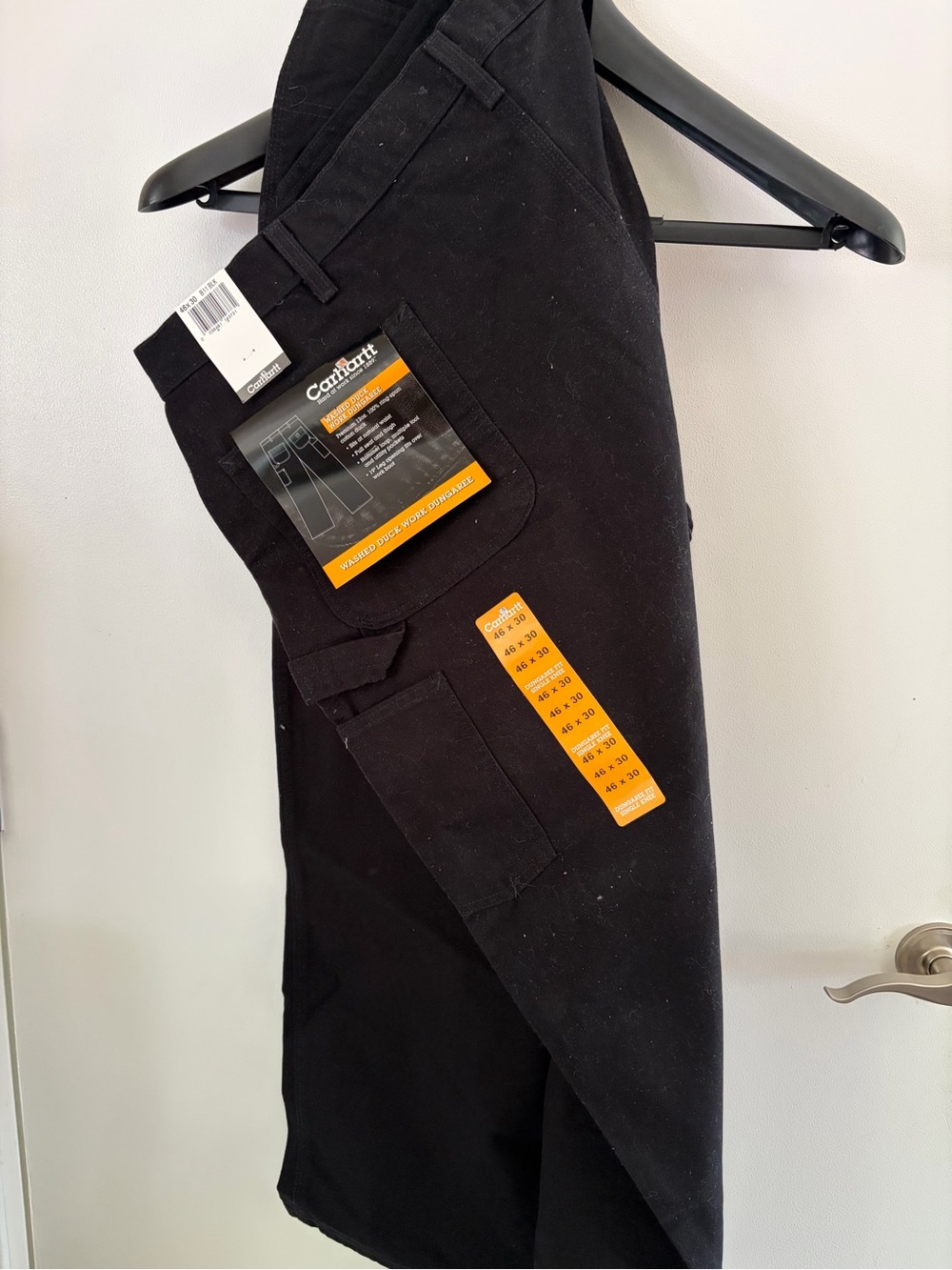 Carhartt Men's Black Cargo Work Pants with Utility Pockets